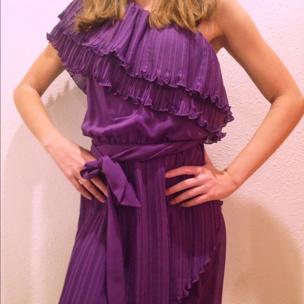 NEW Purple one shoulder dress